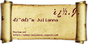 Ádám Julianna névjegykártya